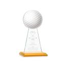 Edenwood Golf VividPrint/Etch Amber Obelisk Crystal Award