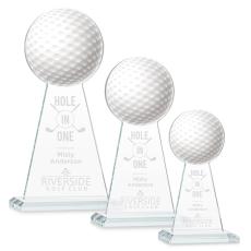 Employee Gifts - Edenwood Golf Full Color/Etch Clear Obelisk Crystal Award