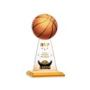 Edenwood Basketball Full Color Amber Obelisk Crystal Award