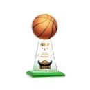 Edenwood Basketball Full Color Green Obelisk Crystal Award