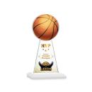 Edenwood Basketball Full Color White Obelisk Crystal Award