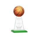 Edenwood Basketball VividPrint/Etch Green Obelisk Crystal Award