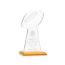 Edenwood Football Amber Obelisk Crystal Award