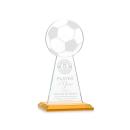 Edenwood Soccer Amber Obelisk Crystal Award