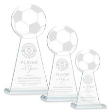 Employee Gifts - Edenwood Soccer Clear Obelisk Crystal Award