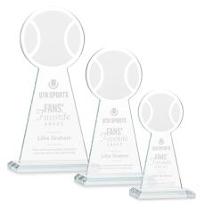 Employee Gifts - Edenwood Tennis Clear Obelisk Crystal Award