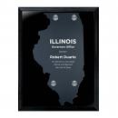 Frosted Acrylic Cutout Illinois Plaque