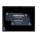 Frosted Acrylic Cutout Nebraska Plaque