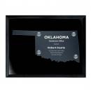 Frosted Acrylic Cutout Oklahoma Plaque