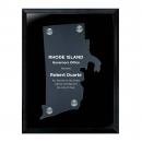Frosted Acrylic Cutout Rhode Island Plaque