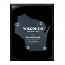 Frosted Acrylic Cutout Wisconsin Plaque
