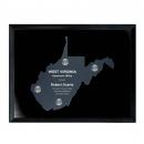 Frosted Acrylic Cutout West Virginia Plaque