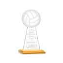 Edenwood Volleyball Amber Obelisk Crystal Award