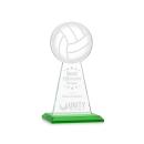 Edenwood Volleyball Green Obelisk Crystal Award