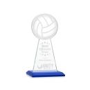 Edenwood Volleyball Blue Obelisk Crystal Award