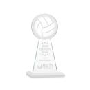 Edenwood Volleyball White Obelisk Crystal Award