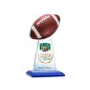 Edenwood Football Full Color Blue Obelisk Crystal Award