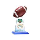 Edenwood Football Full Color Sky Blue Obelisk Crystal Award