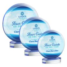 Employee Gifts - Farlow Full Color Circle Crystal Award