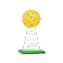 Edenwood Pickleball VividPrint/Etch Green Obelisk Crystal Award