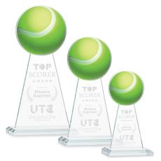 Employee Gifts - Edenwood Tennis Full Color/Etch Clear Obelisk Crystal Award