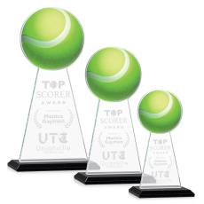 Employee Gifts - Edenwood Tennis Full Color/Etch Black Obelisk Crystal Award