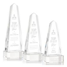 Employee Gifts - Geneva Clear on Base Obelisk Crystal Award