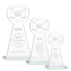 Employee Gifts - Edenwood Hockey Clear Obelisk Crystal Award