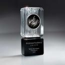 Carved Clear Crystal VividPrint Medallion Award