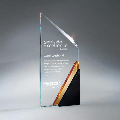 Corporate Awards - Glass Awards - 3 Tier Glass Tower Award
