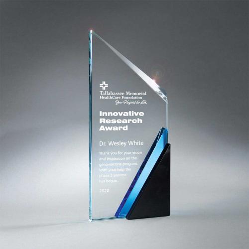 Corporate Awards - Glass Awards - 3 Tier Glass Tower Award