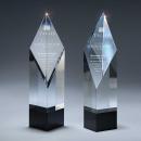 Clear And Black Crystal Diamond-Front Tower Award