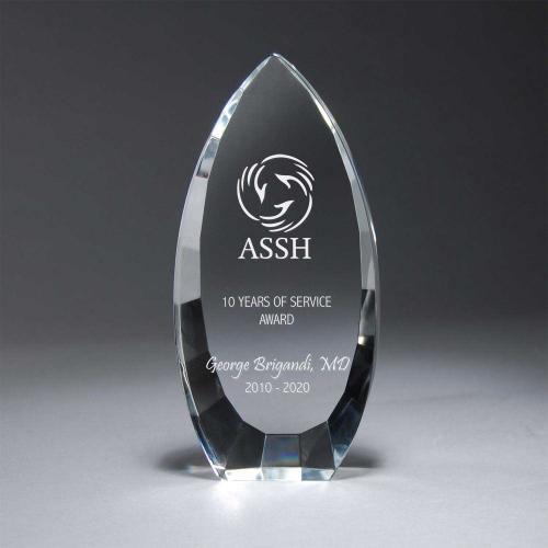 Corporate Awards - Crystal Awards - Crystal Facet Teardrop Award