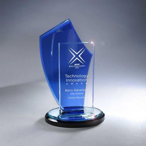 Corporate Awards - Glass Awards - Blue Sail Award