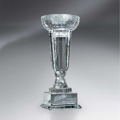 Corporate Awards - Crystal Awards - Crystal Cup-Shaped Trophy