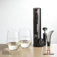 Employee Gifts - Swiss Force Opener Set & RIEDEL Stemless Wine