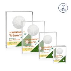 Employee Gifts - Pennington Golf Full Color Rectangle Crystal Award