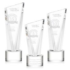 Employee Gifts - Plymouth Clear on Marvel Base Peak Crystal Award