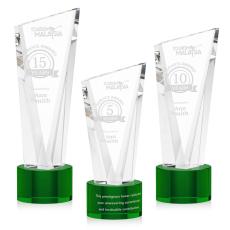 Employee Gifts - Plymouth Green on Marvel Base Peak Crystal Award