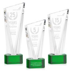 Employee Gifts - Plymouth Green on Paragon Base Peak Crystal Award