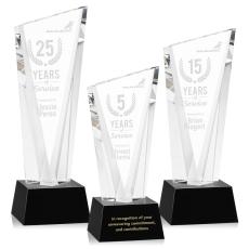 Employee Gifts - Plymouth Black on Robson Base Peak Crystal Award