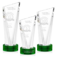 Employee Gifts - Plymouth Green on Stanrich Base Peak Crystal Award
