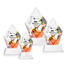 Employee Gifts - Devron Full Color Clear on Base Crystal Award