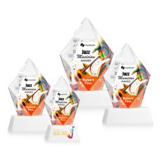 Employee Gifts - Devron Full Color White on Base Crystal Award