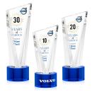 Plymouth Full Color Blue on Marvel Base Peak Crystal Award