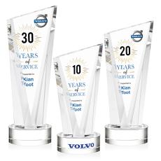 Employee Gifts - Plymouth Full Color Clear on Stanrich Base Peak Crystal Award