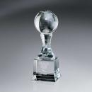 Optic Crystal Globe On Pedestal Award