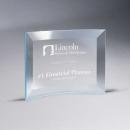 Beveled Clear Glass Crescent Plaque