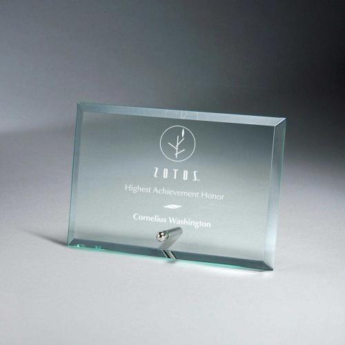 Corporate Awards - Glass Awards - Premium Horizontal Jade Glass Tablet Award