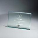 Premium Horizontal Jade Glass Tablet Award